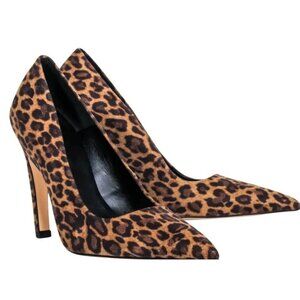 Good American Pale Leopard Heels Size 9.5